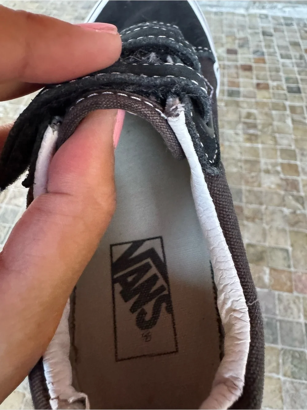 Vans Old Skool Velcro Sneakers in Black and White